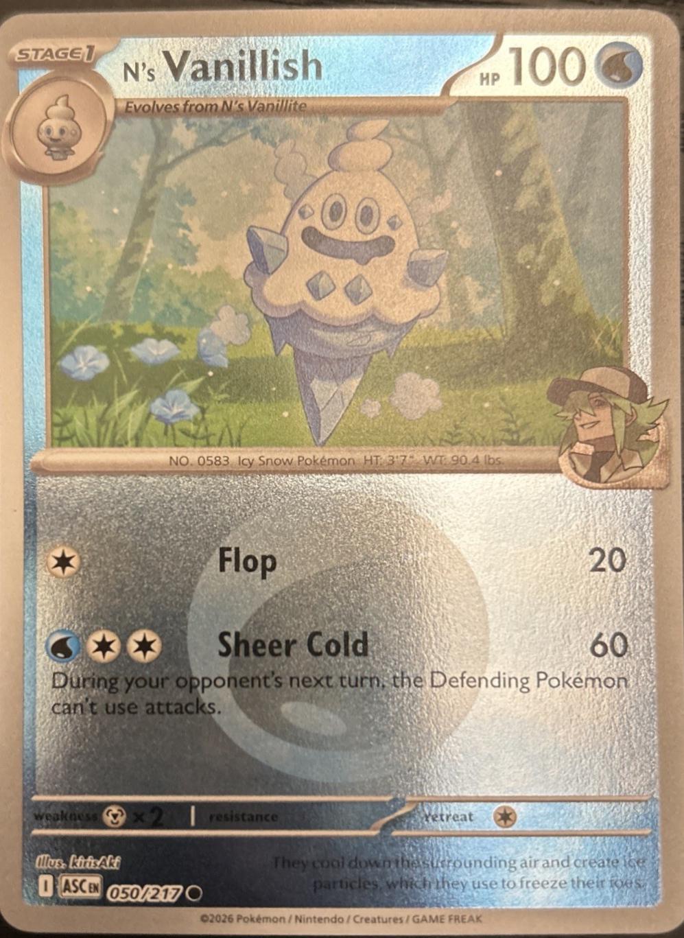 Ascended Heroes N's Vanillish [Energy] Pokémon card
